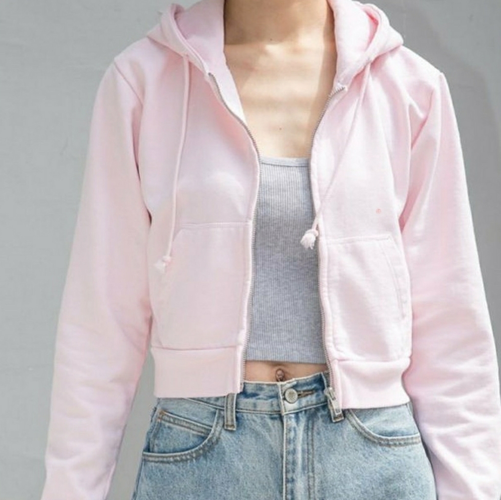 BRANDY MELVILLE CROPPED ZIP UP